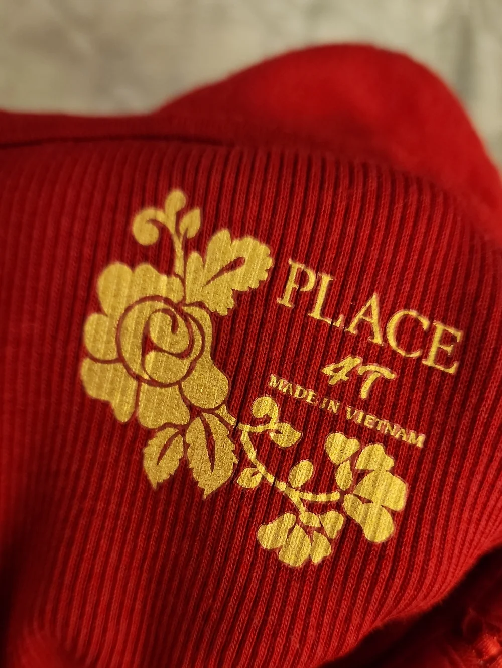 Sz 4T The Children's Place Red Long-Sleeve Top with Peter Pan Collar & Pink Tee